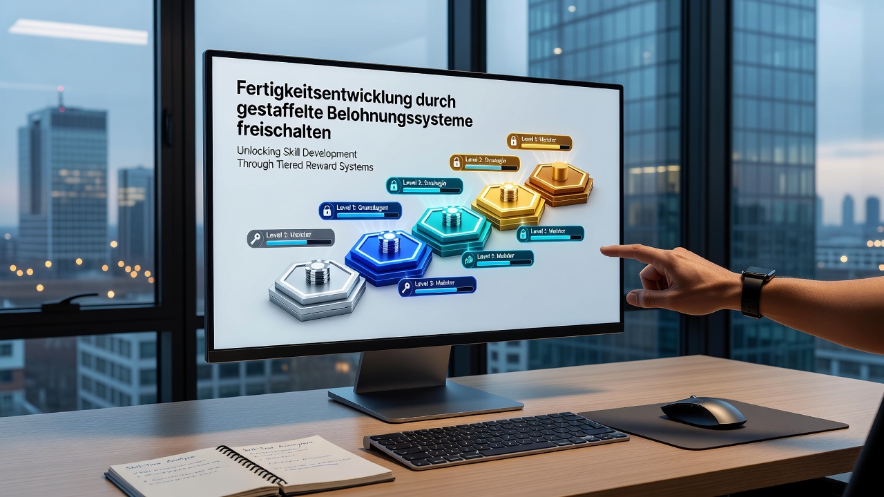 Spieler auf einer deutschen Poker-Plattform, der Fortschritte durch gestaffelte Belohnungen verfolgt